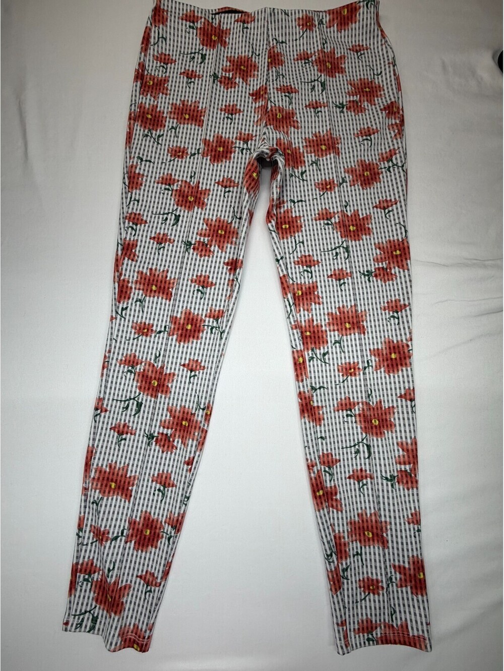Nanette Lepore Women’s Ankle Pants Floral Pull On High Rise Size L Multicolor